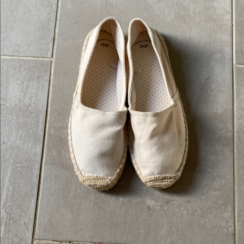 GAP Beige Canvas Slip-On Espadrilles